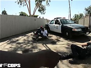 plow the Cops - white damsel cop fucked by 3 BBCs