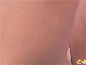 first-timer Beach nudist spycam - Close Up bald slit